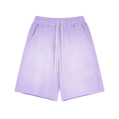 Acid Wash Cotton Shorts