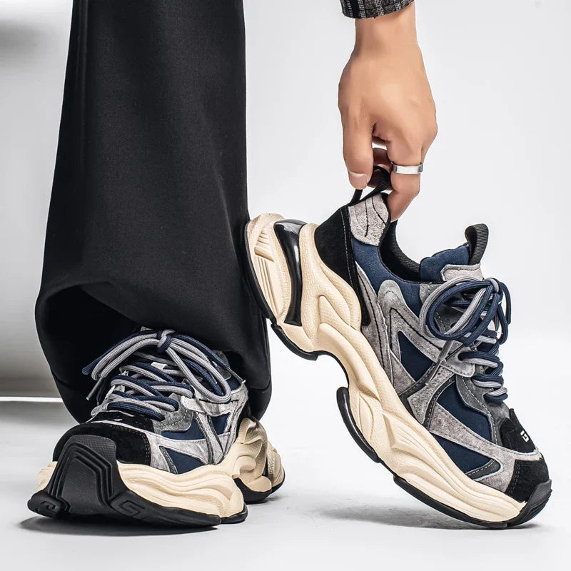 Thick sole sneakers styled for everyday casual wear