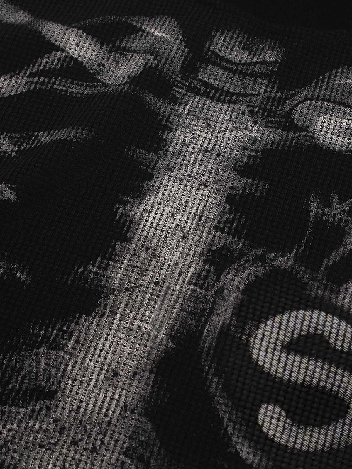 Skeleton Graphic Waffle Knit Sweatshirt
