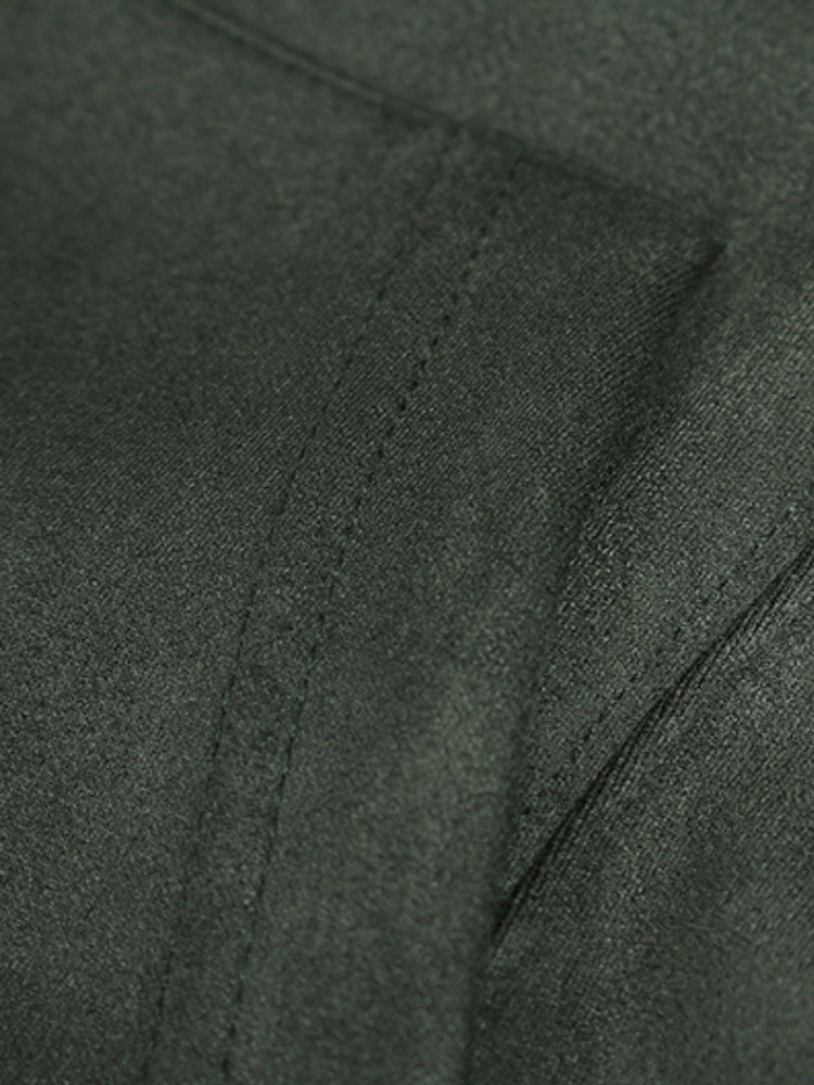 Embroidered Loose-Fit Zip-Up Hoodie