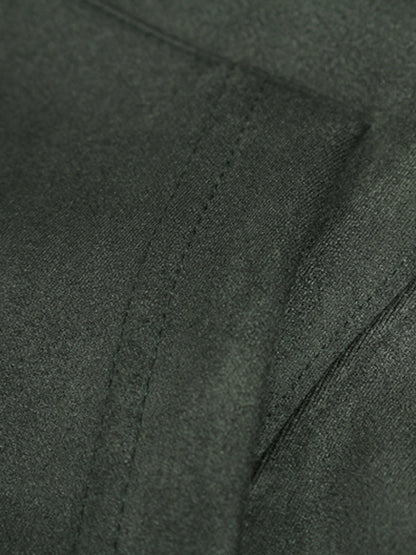 Embroidered Loose-Fit Zip-Up Hoodie