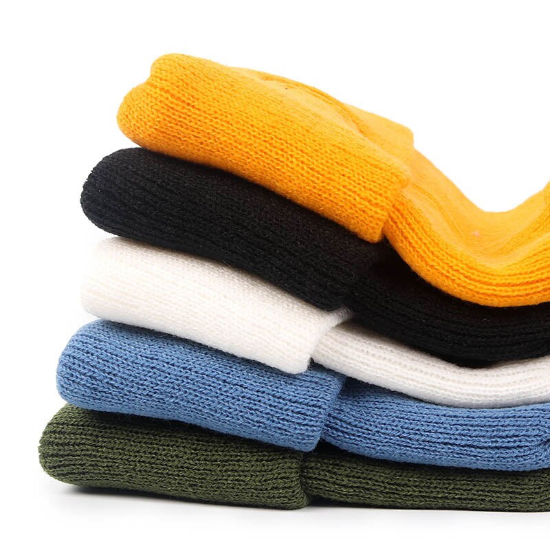 Embroidered Smile Cotton Blend Beanie