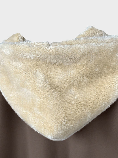 Full-Zip Fleece Hoodie Loose Fit