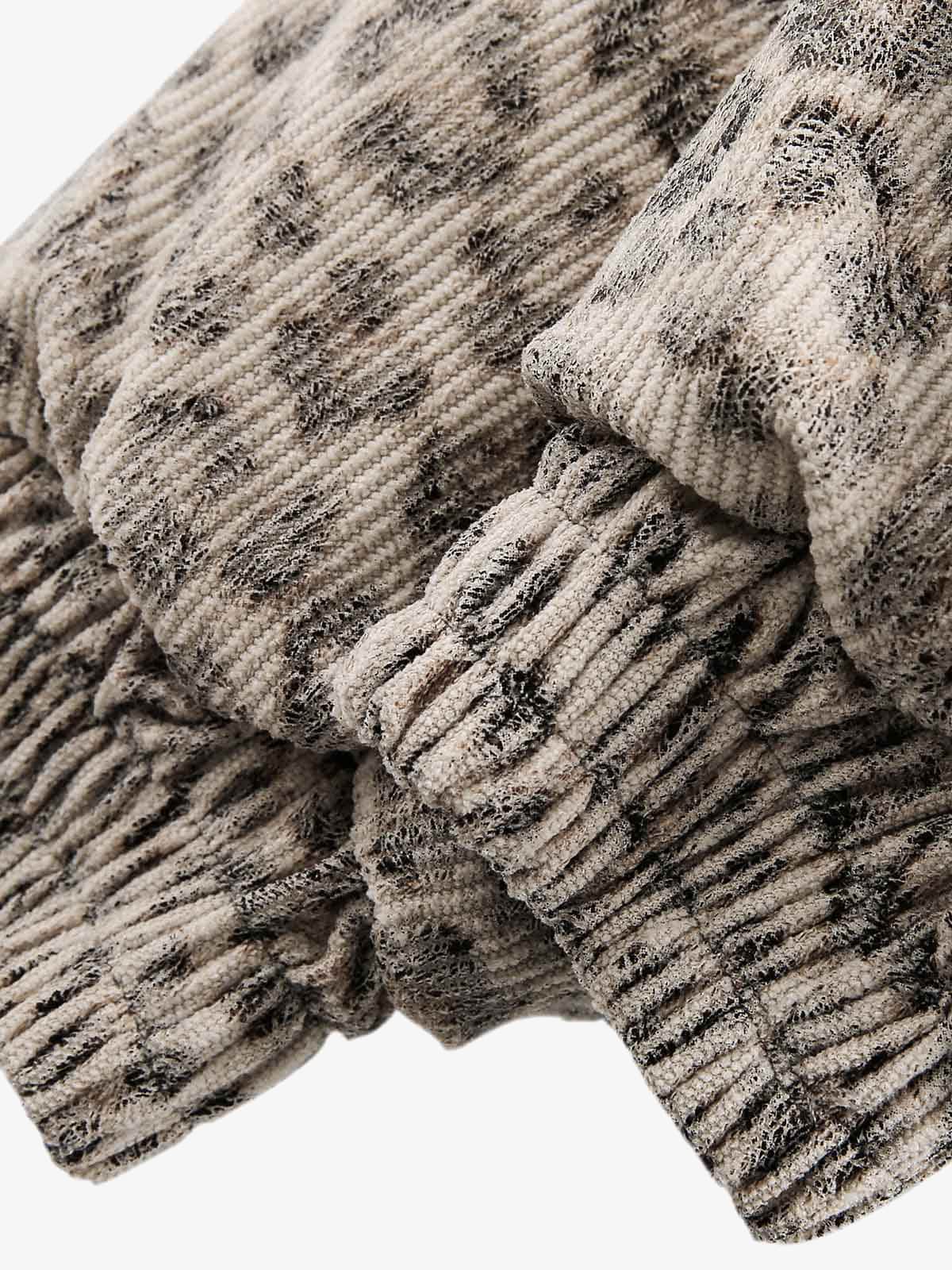 Cheetah Print Hooded Jacket with Faux Mink Fur Trim