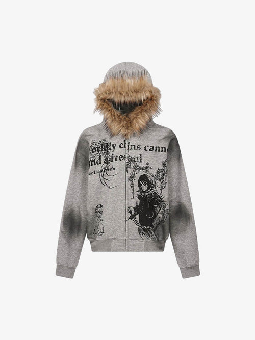 Revelse™ Graphic Print Hooded Jacket for Men