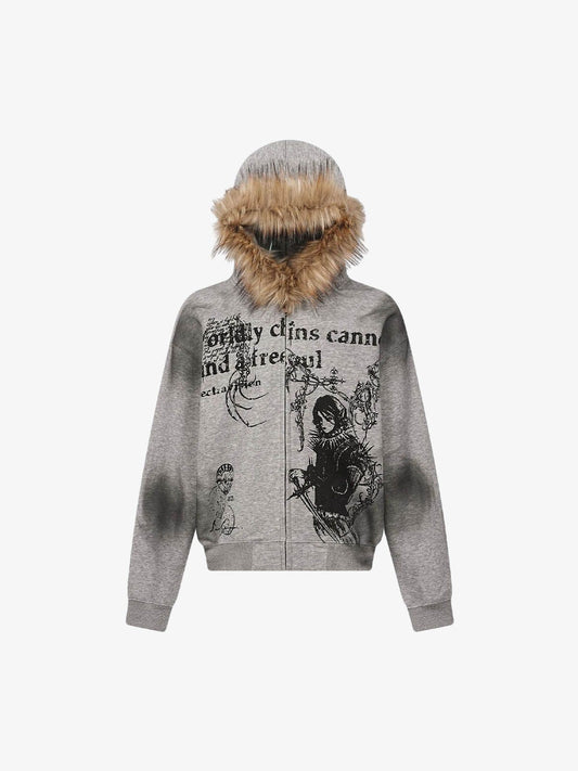 Revelse™ Graphic Print Hooded Jacket for Men