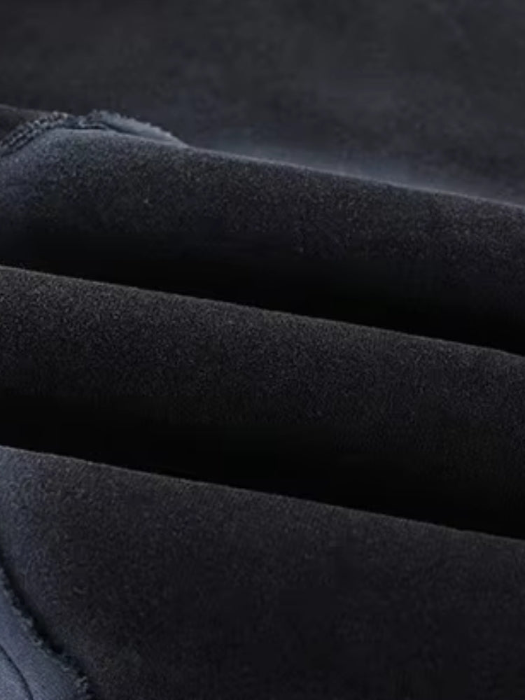 Oversized Cotton Knit Short-Sleeve T-Shirt Black