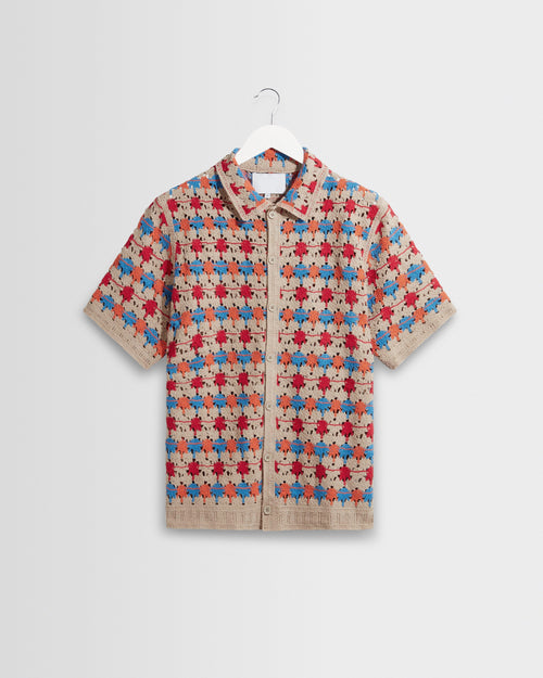 Revelse™ Multicolor Splash Crochet Shirt