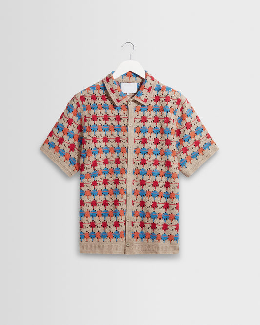 Revelse™ Multicolor Splash Crochet Shirt
