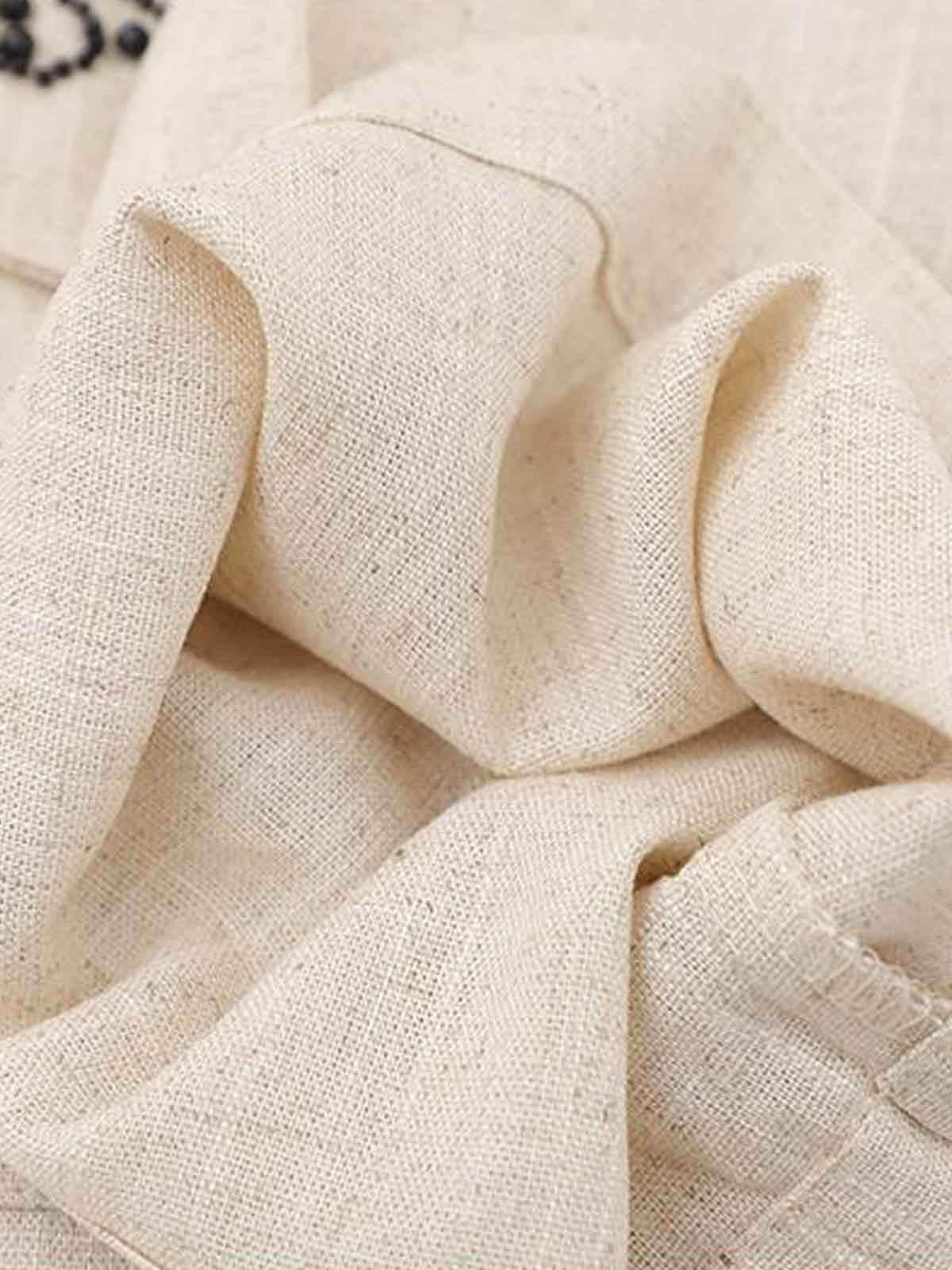 Revelse™  Textured Linen Blend Embroidered Short Sleeve Shirt