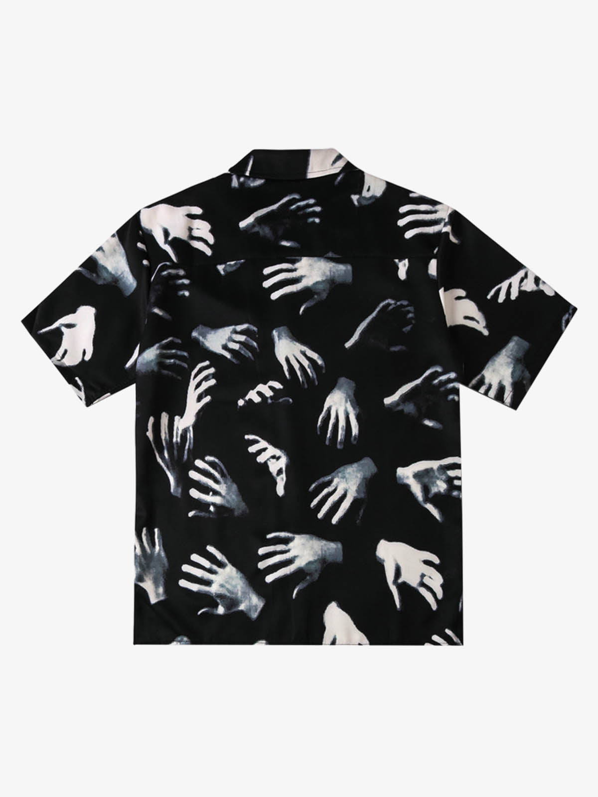 Revelse™  Boxy Camp Collar Faux Fur Shirt Black And White