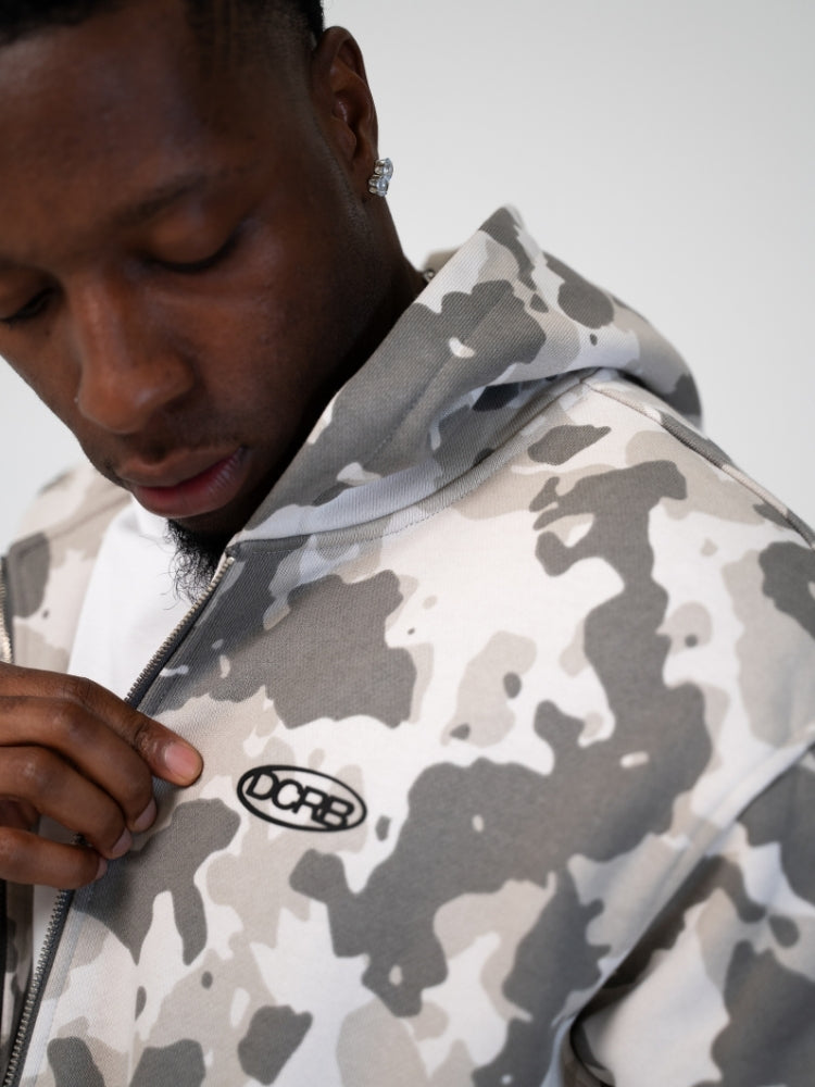 Oversized French Terry Camo Tracksuit Set