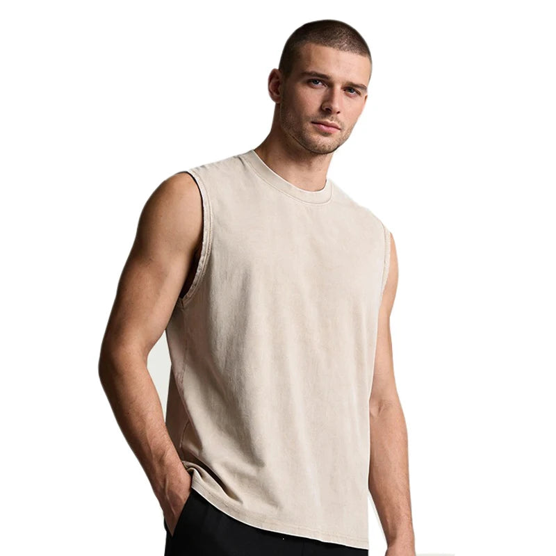 Revelse™  Men's Cotton Washed Sleeveless Tank Top