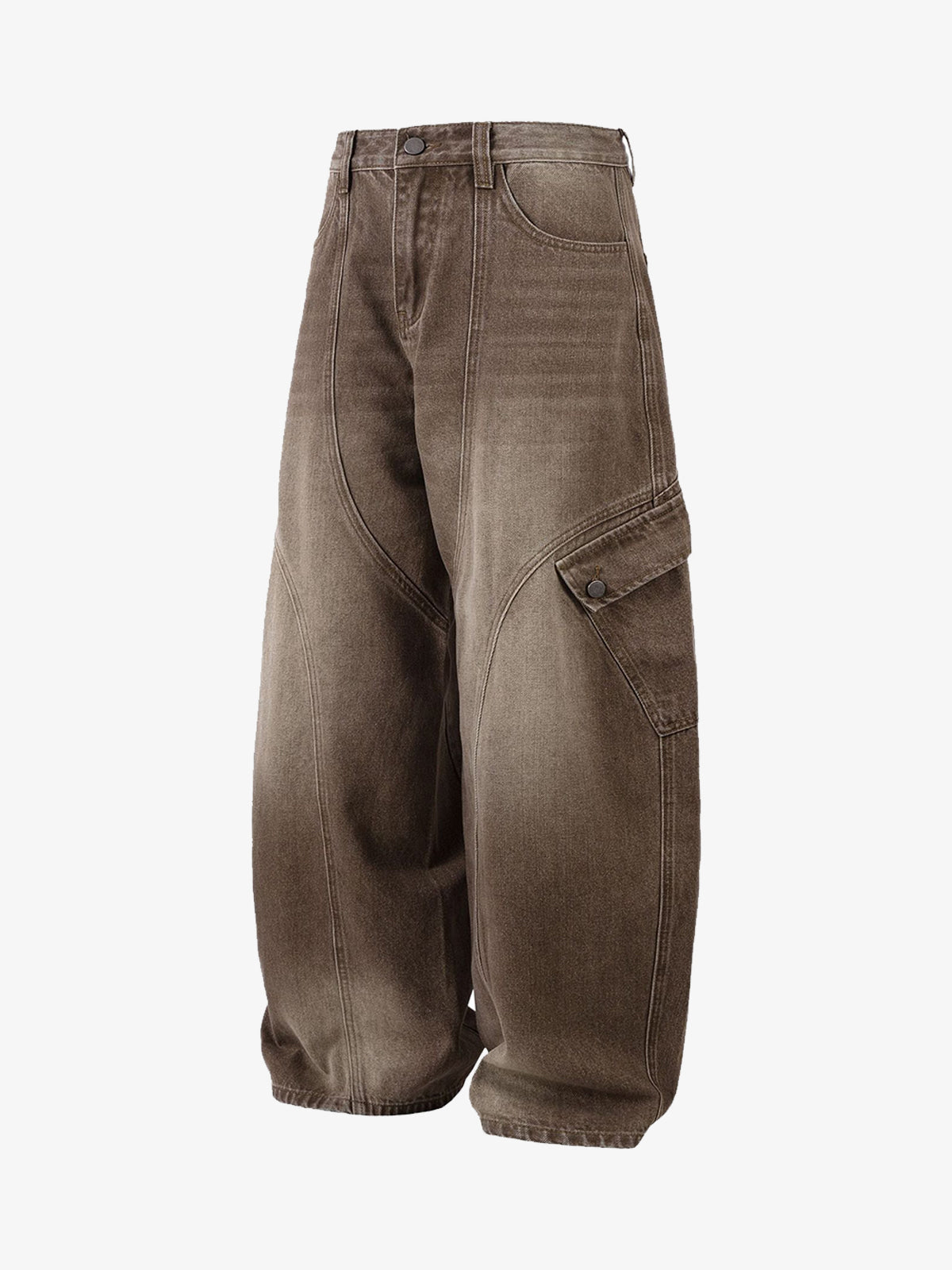 Vintage Washed Men's Workwear Barrel Jeans