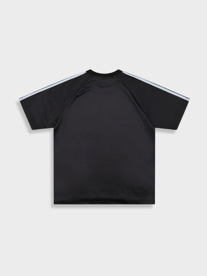 Distressed Football Mesh T-Shirt Cotton Blend