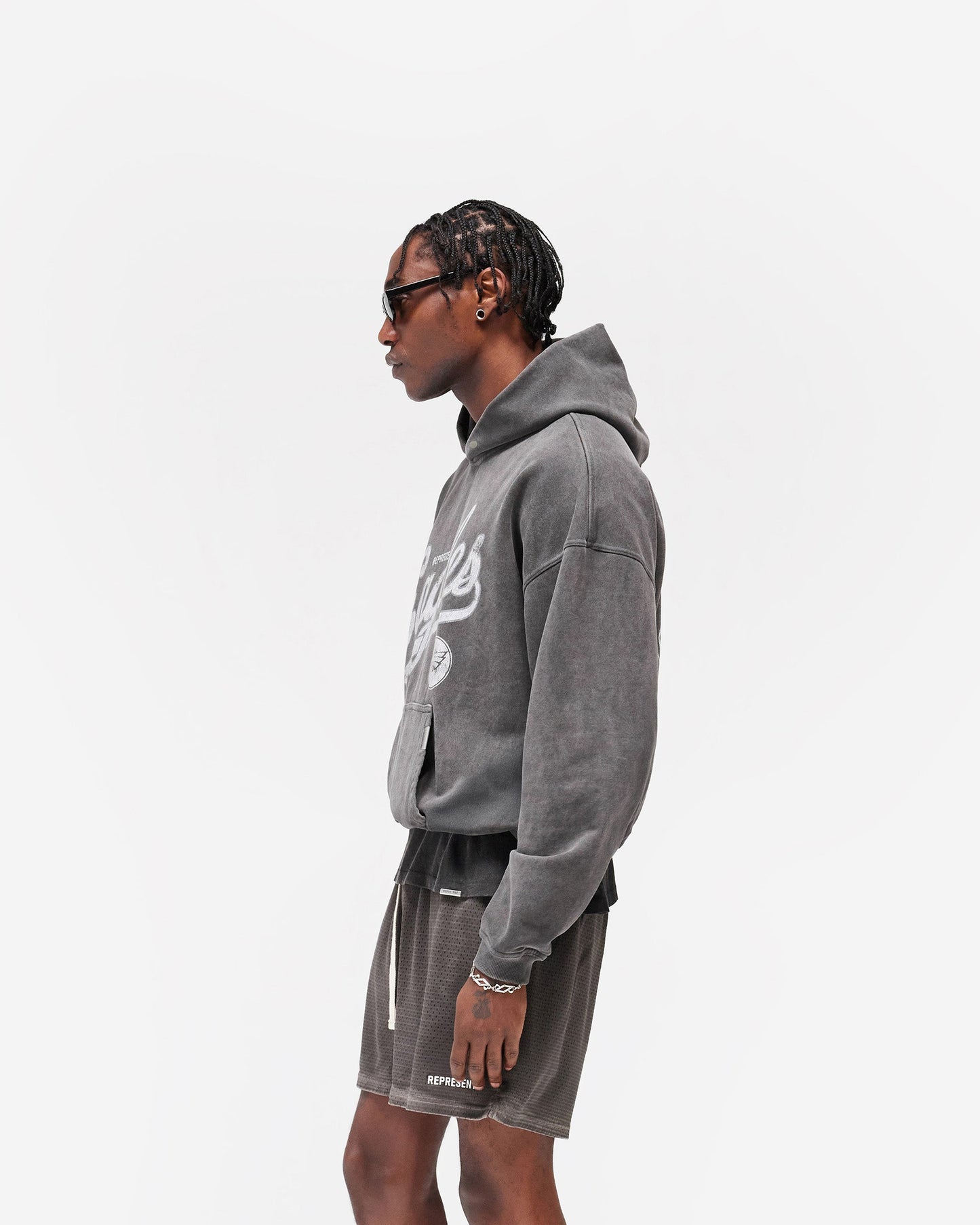Revelse™ Vintage Grey Philadelphia Eagles Graphic Hoodie