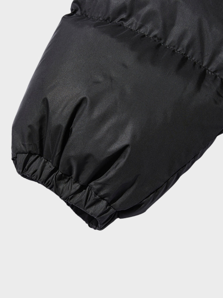 Puffer Jacket Quilted Stand Collar With Removable Hood
