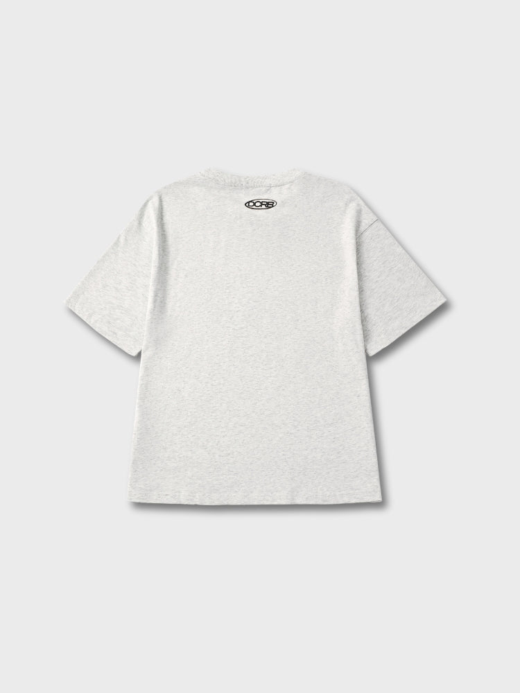Oversized Cotton Camo Graphic T-Shirt