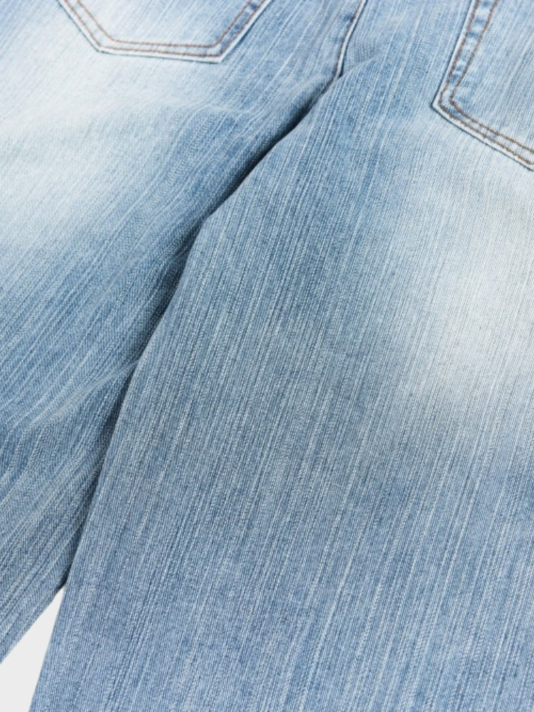 Revelse™ Baggy Wide-Leg Cotton Blend Denim Jeans Floral Embroidered