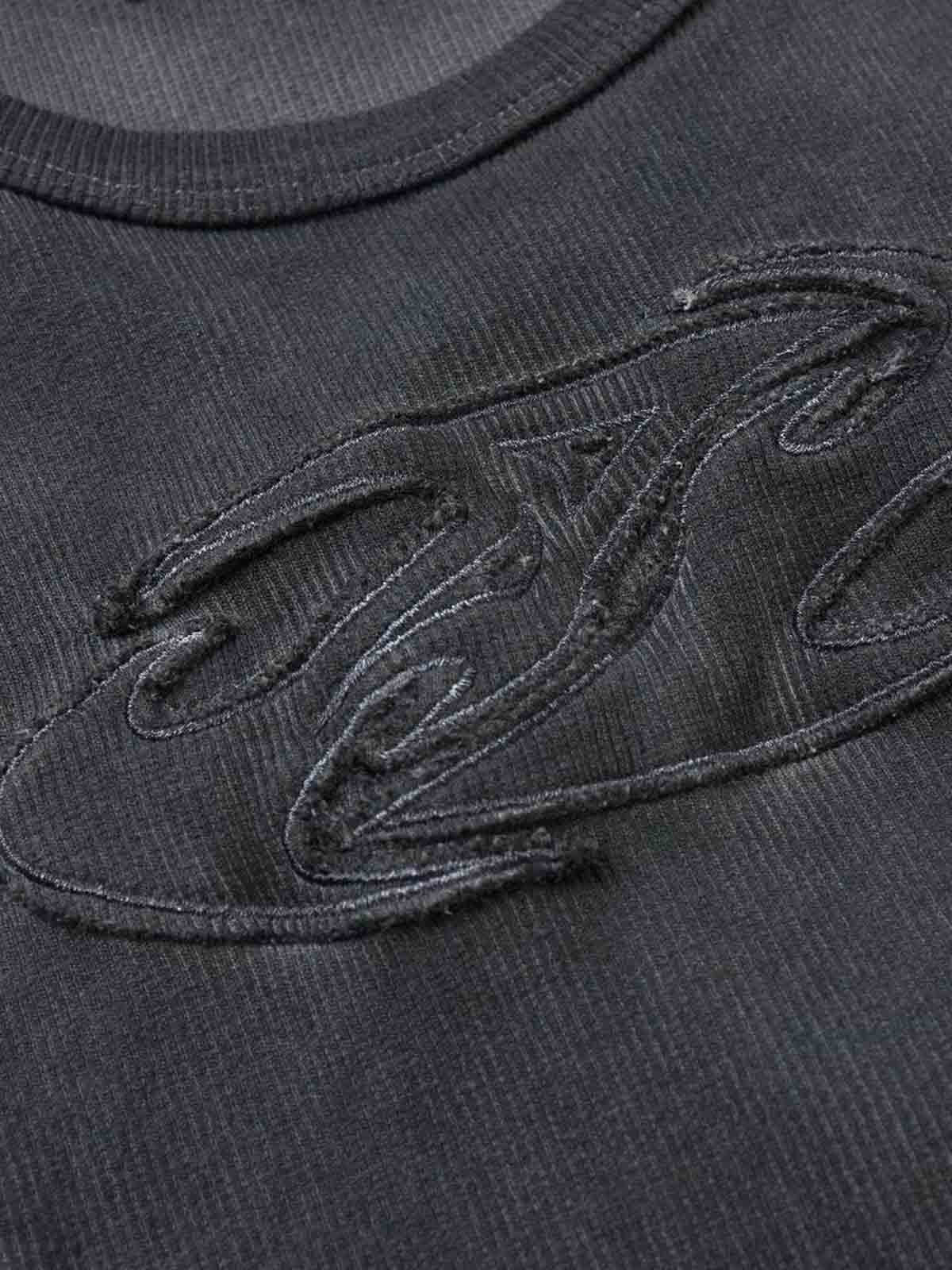 Revelse™  Ribbed Cotton-Blend Knit Vest Raw-Edge Seams