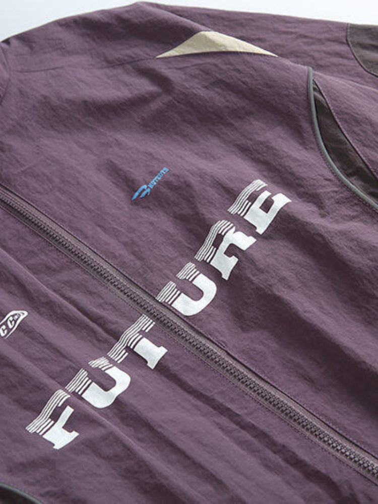Polyester Stand Collar Track Jacket Lightweight