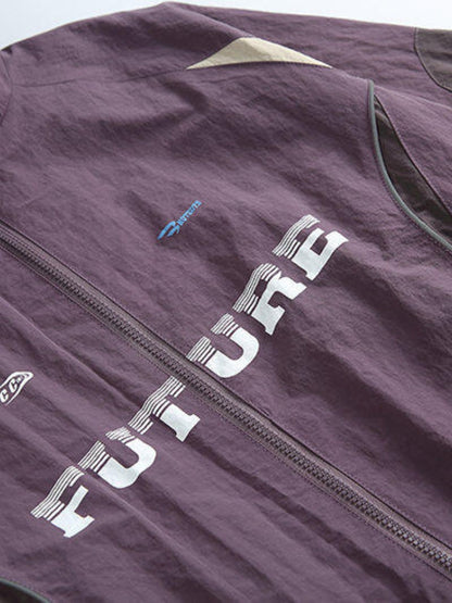 Polyester Stand Collar Track Jacket Lightweight