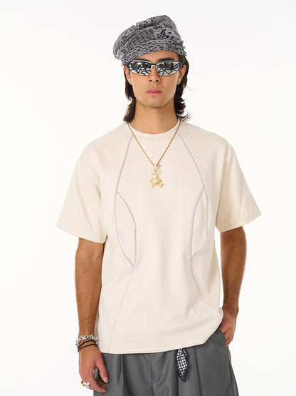 Revelse™  Oversized Deconstructed Split Short-Sleeve T-Shirt