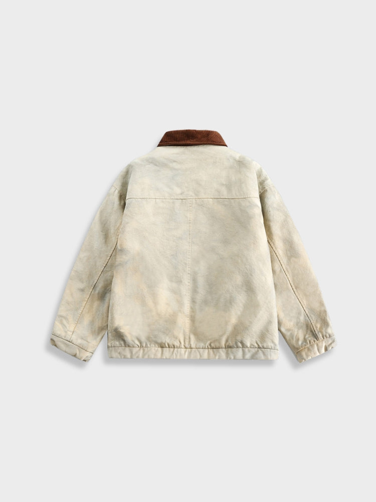 Polyester streetwear jacket styled as an urban casual layer