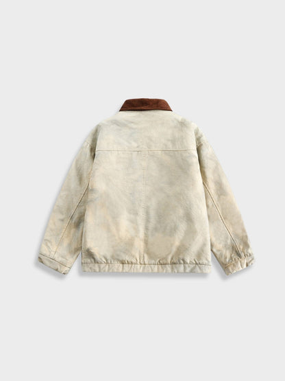 Polyester streetwear jacket styled as an urban casual layer