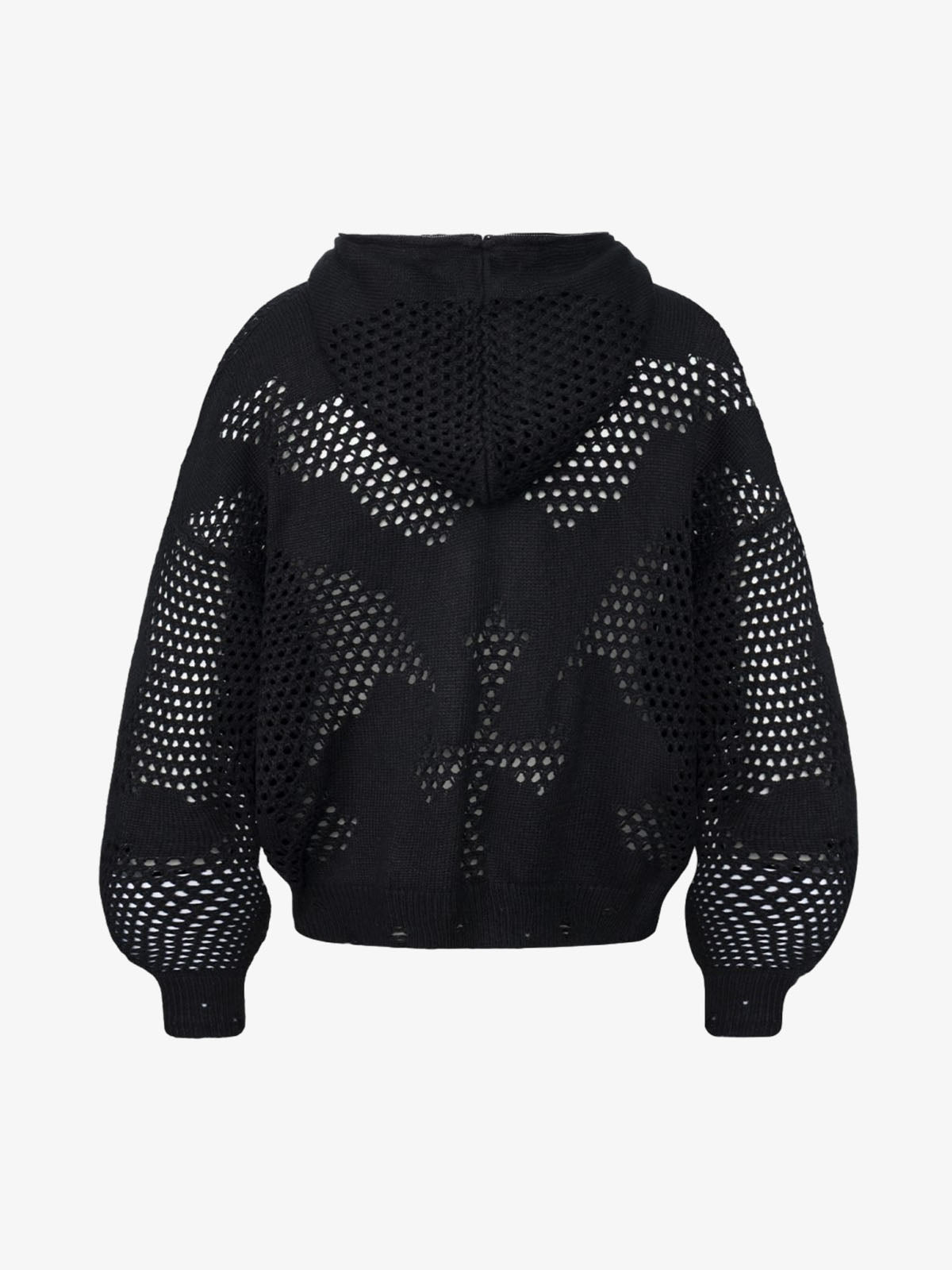 Lightweight openwork knitted cardigan in a relaxed fit