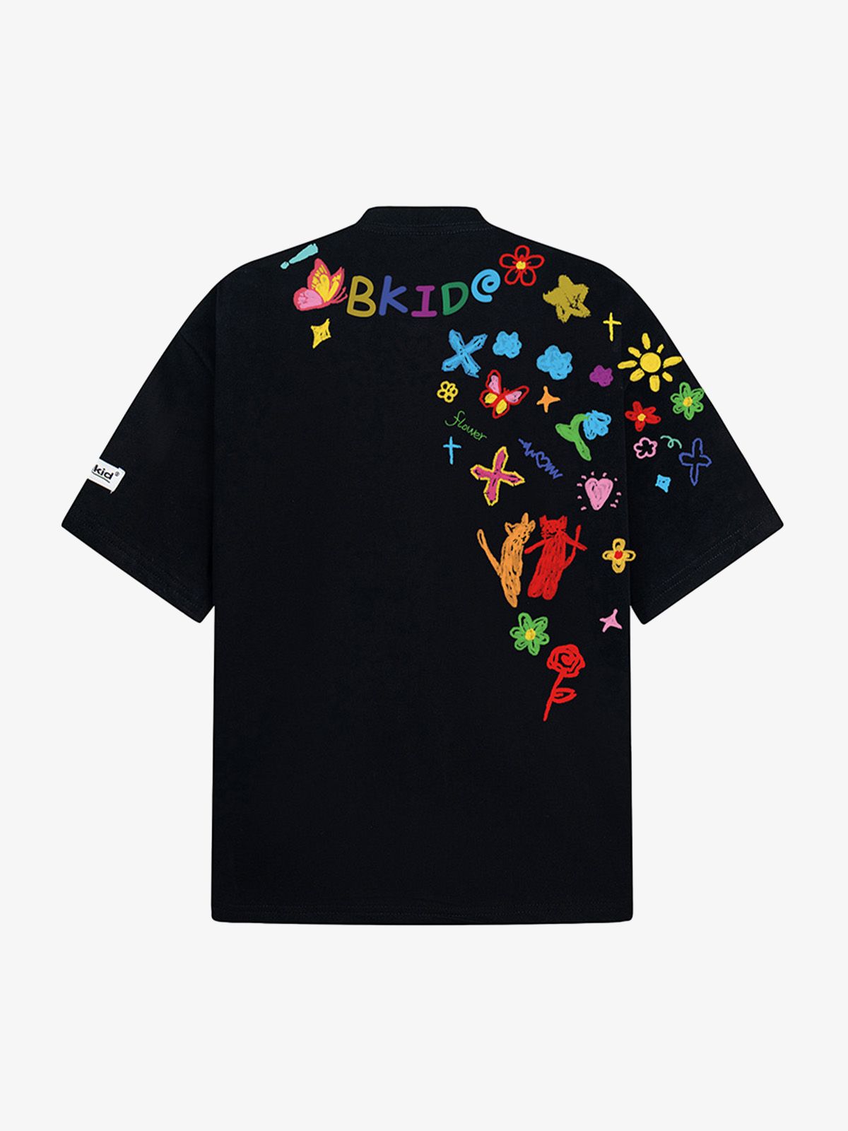 Revelse™  Hand-Painted Graffiti Print Short Sleeve T-Shirt