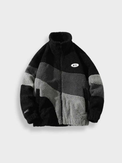 Unisex Polyester Fleece Zip-Front Jacket