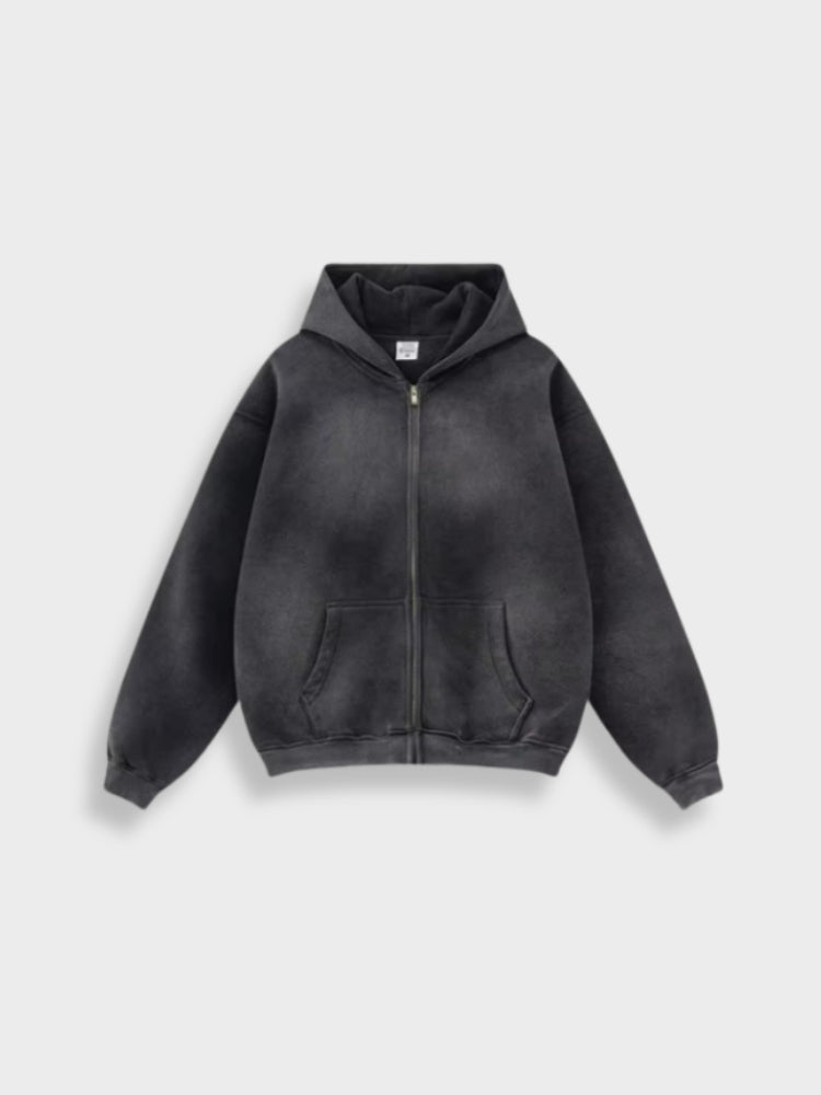 Gradient Washed Midweight Full-Zip Hoodie Unisex