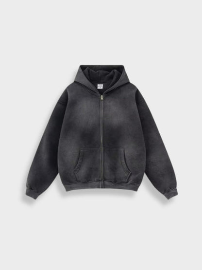 Gradient Washed Midweight Full-Zip Hoodie Unisex