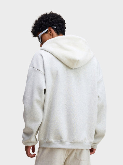 Full-Zip Fleece Hoodie Loose Fit