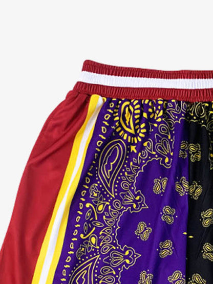 Revelse™  Paisley Print Lightweight Soccer Shorts