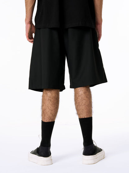 Revelse™  Pleated Wide-Leg Baggy Shorts With Pendant Decoration