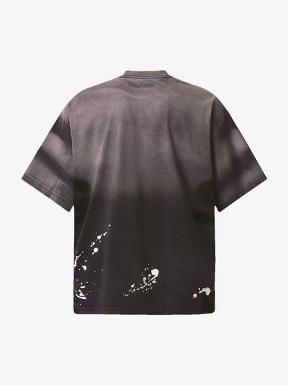 Ink Splash Letter Print T-Shirt