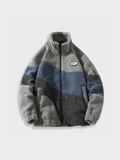 Unisex Polyester Fleece Zip-Front Jacket
