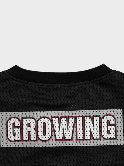 Mesh Varsity Short-Sleeve Sports Jersey with Oversized Numeral