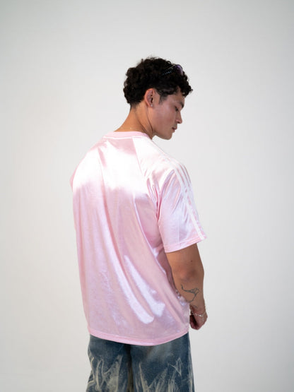 Distressed Football Mesh T-Shirt Cotton Blend