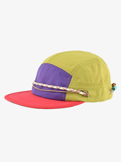 Colour Block 5-Panel Cap With Beaded Strap