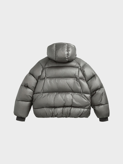 Down Puffer Jacket Insulated With White Duck Down