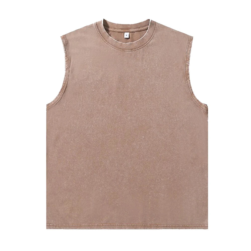 Revelse™  Men's Cotton Washed Sleeveless Tank Top