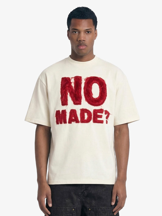 Retro Embroidered Patch Heavy Cotton T-Shirt
