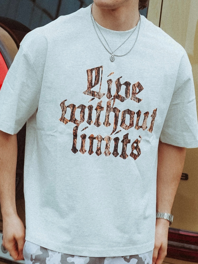 Oversized Cotton Camo Graphic T-Shirt