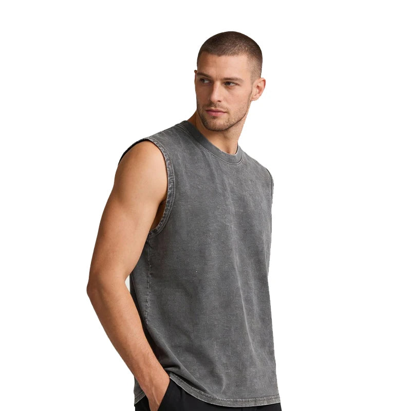 Revelse™  Men's Cotton Washed Sleeveless Tank Top