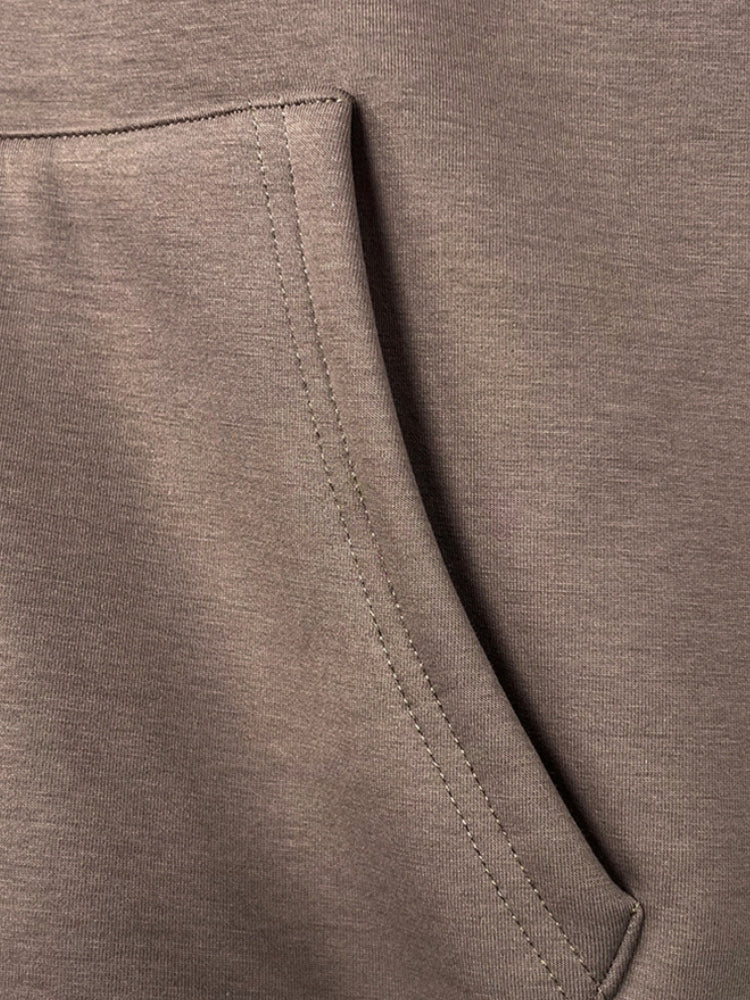 Full-Zip Fleece Hoodie Loose Fit