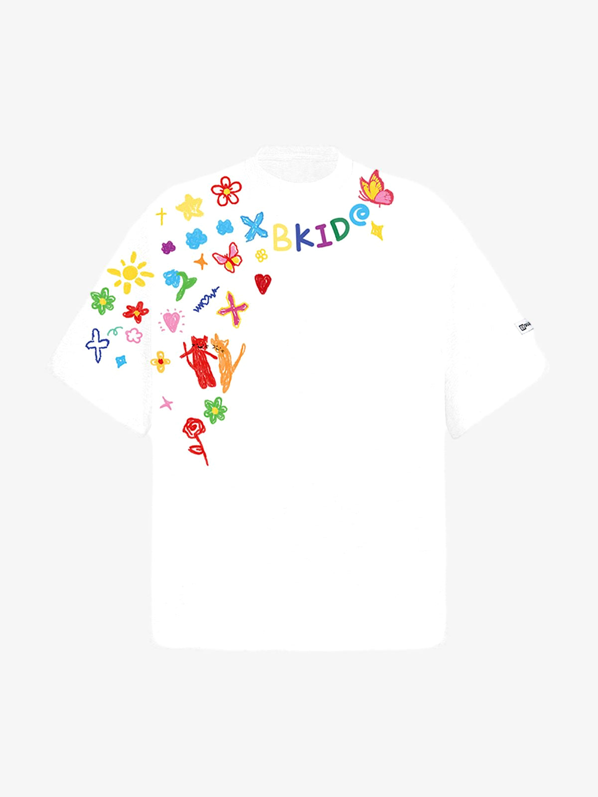 Retro Hand-Painted Graffiti Art T-Shirt
