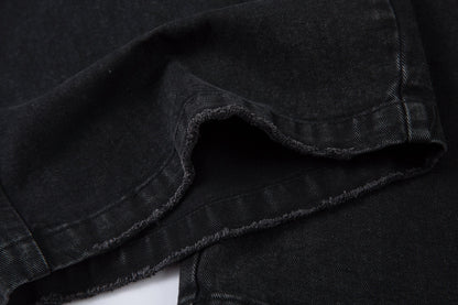 Distressed Washed Multi-Pocket Denim Jeans